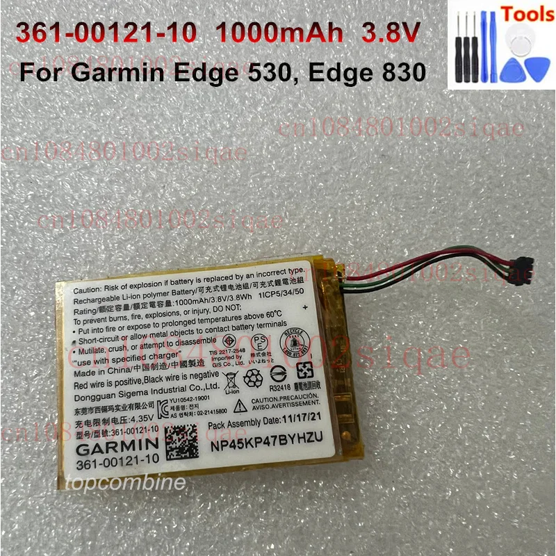 

361-00121-00 361-00121-10 3,8 В 1000 мАч для Garmin Edge 530, 830