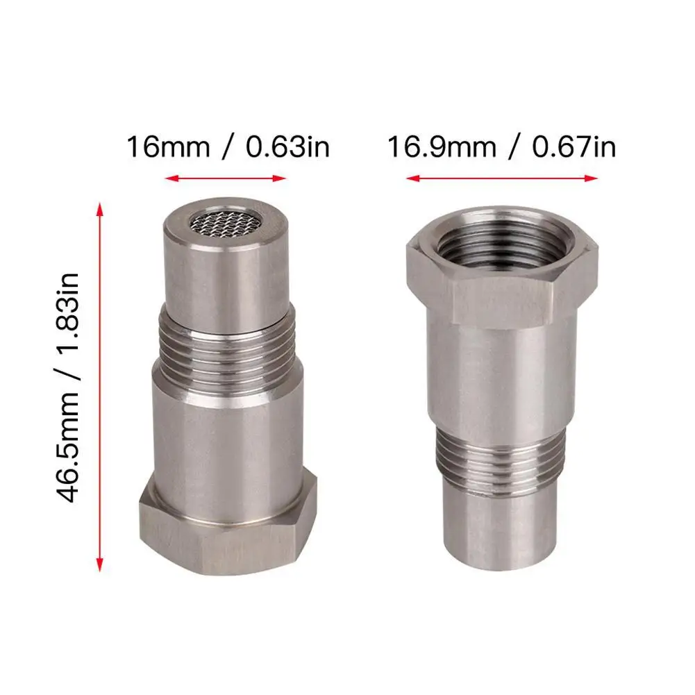 1 قطعة محفز الأكسجين الصغير فاصل محول M18X1.5 دائم الفولاذ المقاوم للصدأ للمركبات على الطرق الوعرة اكسسوارات السيارات