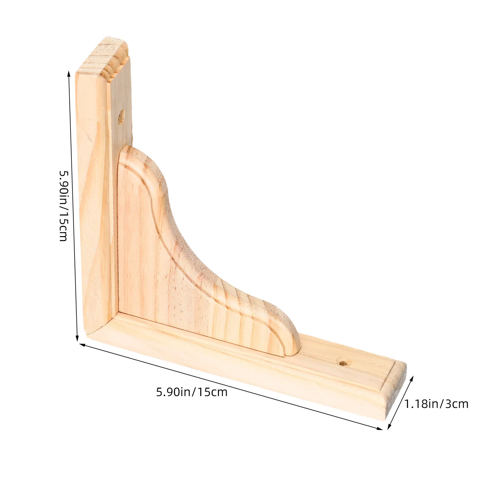 Triangular Wood Corbels Shelf Bracket Space Saving Triangle Corner Brace for Small Apartment Wall Mounted Storage Living Room