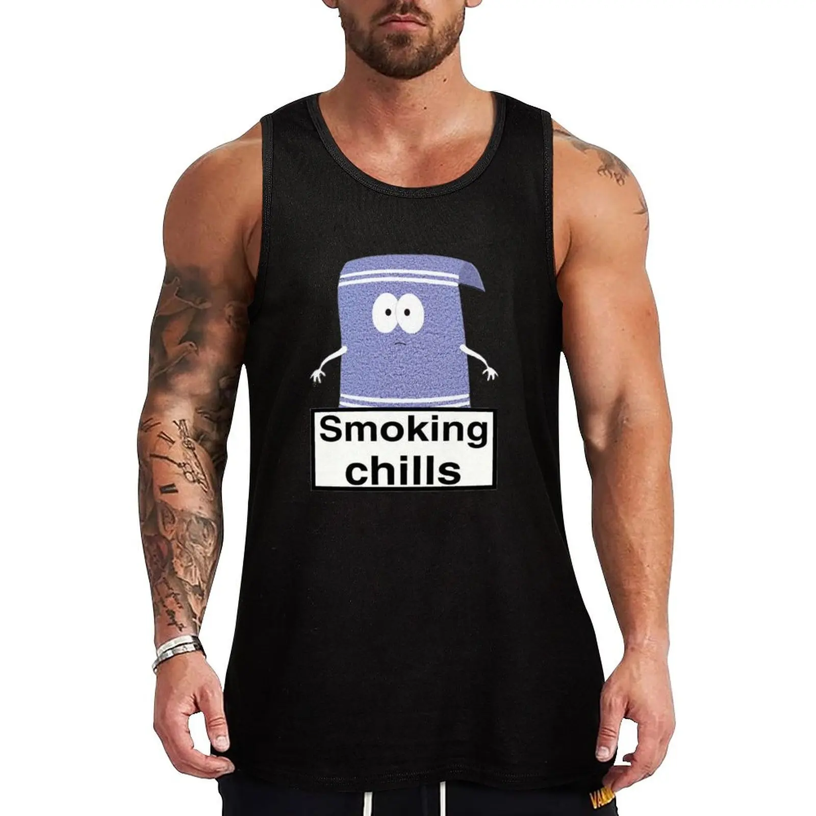 Towelie South Park Smoking Chills Tank Top Casual Summer Tank Top Relaxed Fit Sleeveless Wear