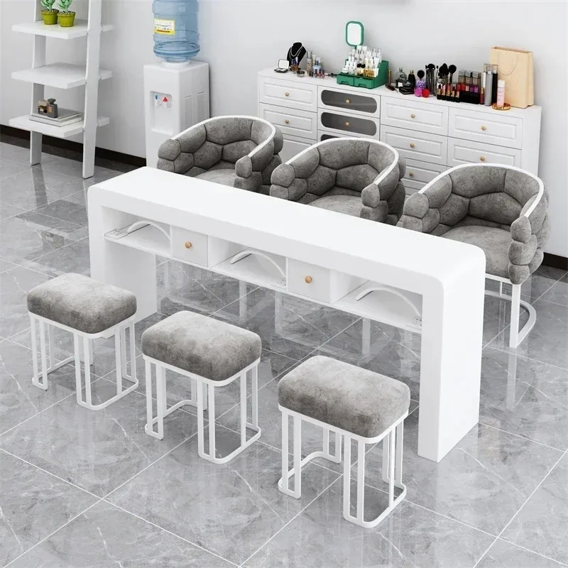 Modern Designer Beauty Nail Tables Professional Manicure Table Makeup Decoration Trend Desk De Corner Nageltisch Furniture