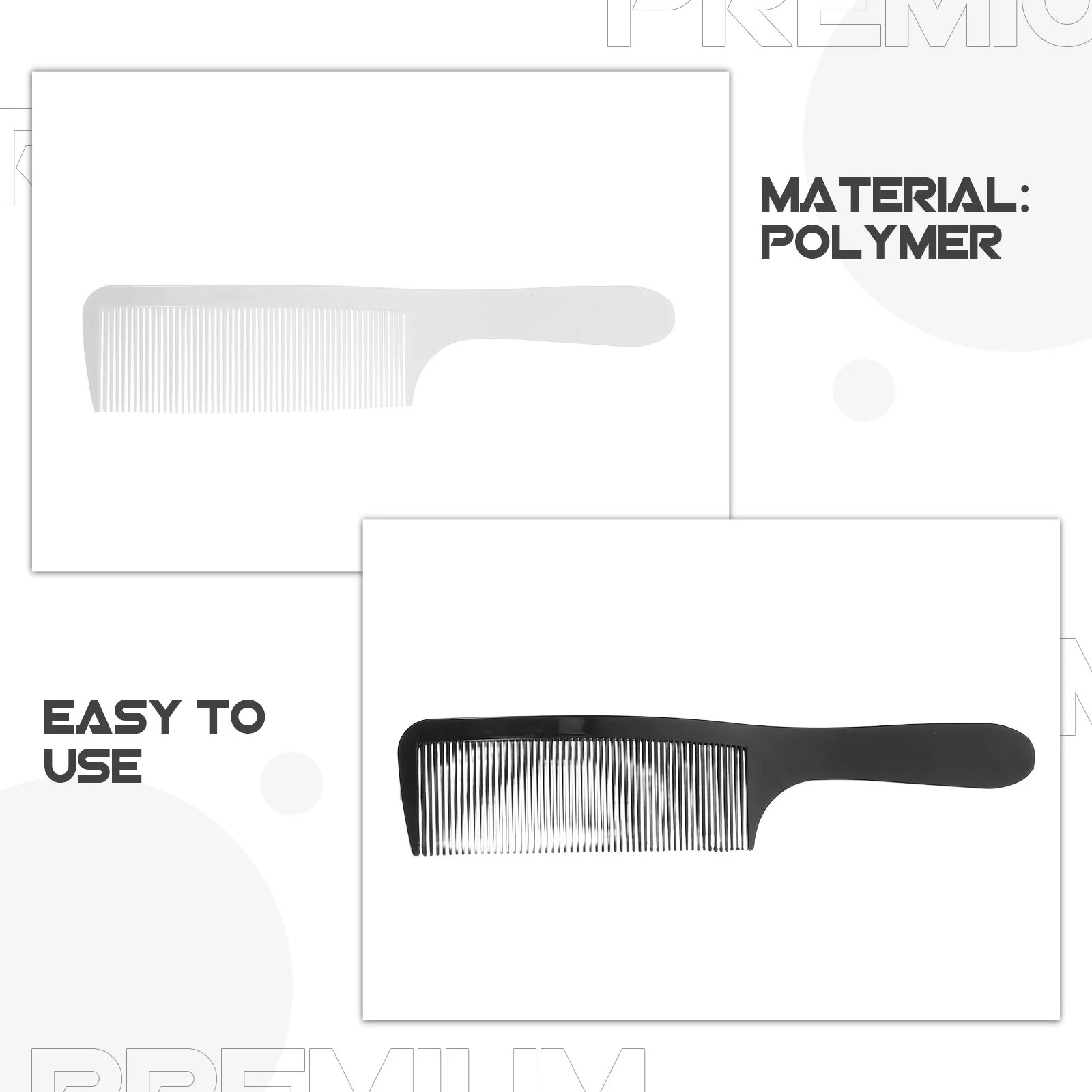 2 Stück Friseurkamm für Männer, Styling-Kamm mit Gebogener Form, Lange Rundzahnkämme, Sanfter Kopfhautschutz, Friseurwerkzeug