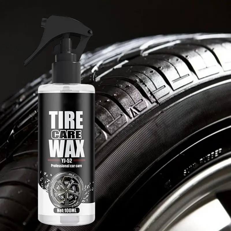 Car Tire Shine Wax 3.38oz Waterproof Vehicle Tire Refurbishment Agent Truck Tire Polish Wax Coating Agent For Rubber Tire Trim