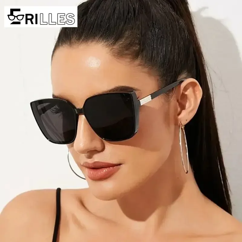 Quadratische Retro-Sonnenbrille, Vollformat, klassisches Design mit UV-Schutz, modische Brille im Vintage-Stil für tägliche Outfits