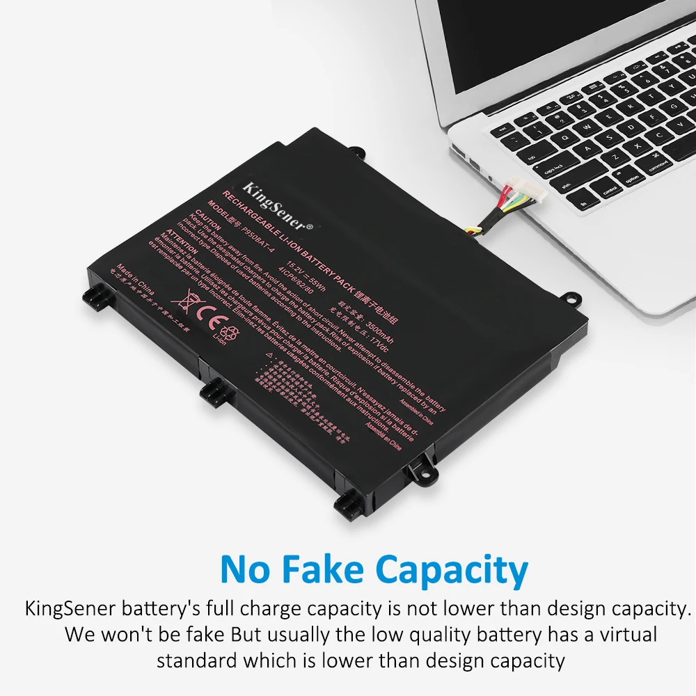 KingSener P950BAT-4 Laptop Battery For CLEVO Eurocom Q5 Eurocom Q6 P955EP6 P950KP6 P950HP6 P957HR  For HASEE KINGBOOK T96E T97