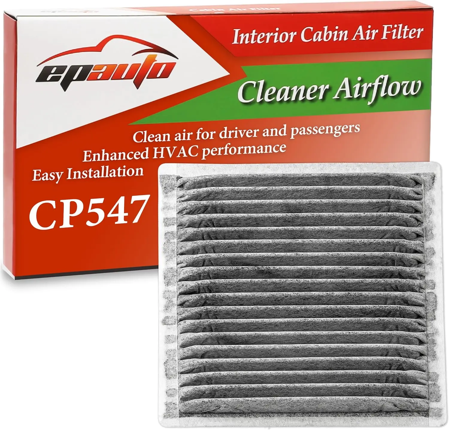 

CP547 (CF10547) Cabin Air Filter includes Activated Carbon Replacement for Ford Edge (2007-2014), Lincoln MKX(2008-2015), MKZ(20