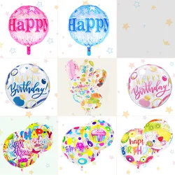 18 inch Transparent Aluminum film Balloon ball gift star Cake Happy Birthday party Decoration baby Shower toy Decoration