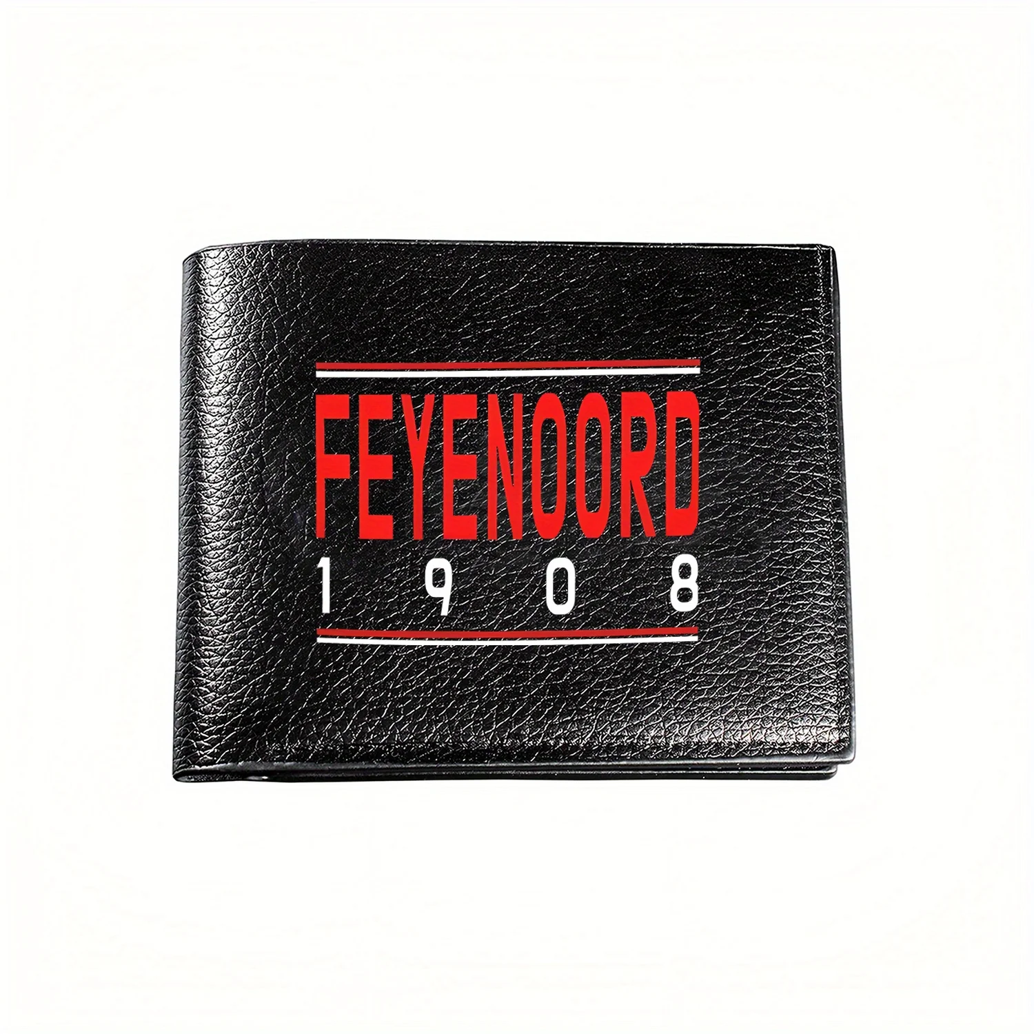 Feyenoord 1908: Cartera para hombre con diseño clásico del club de fútbol. Cartera de calidad práctica simple elegante informal para hombre de negocios elegante P