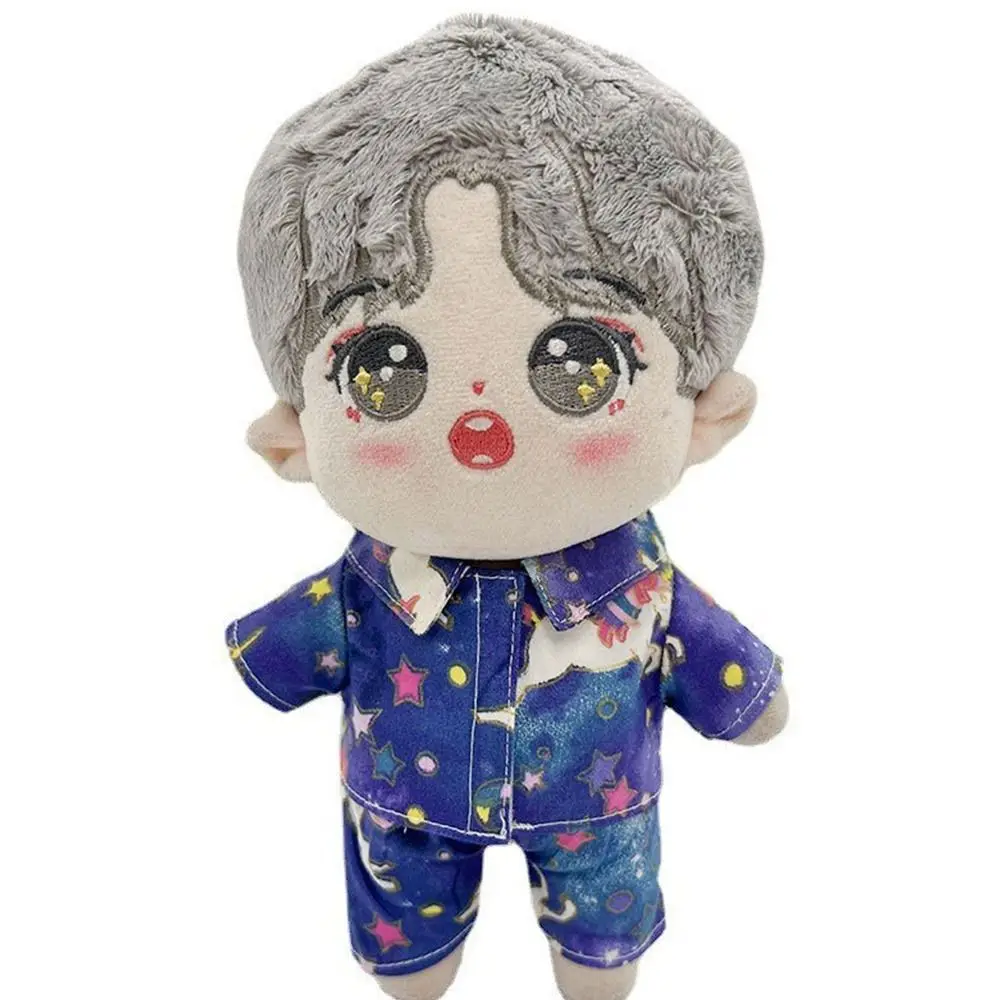 20CM Plush Doll Clothes Suit Fruit Animals Printing Lapel Shirt Pants Casual Wears Cotton Stuffed Toys Idol Dolls Accessories