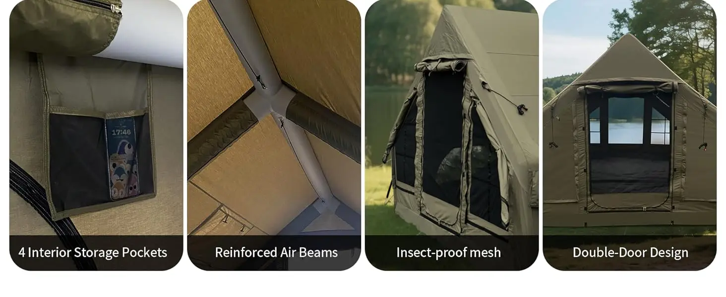 inflatable tent with stove jack