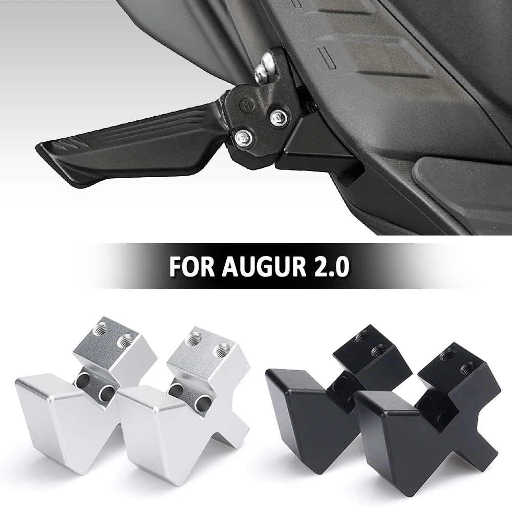 New a pair For YAMAHA Augur AUGUR 2.0 Motorcycle Accessories Rear Passenger Foot Pegs Mount Black Silver Pedal