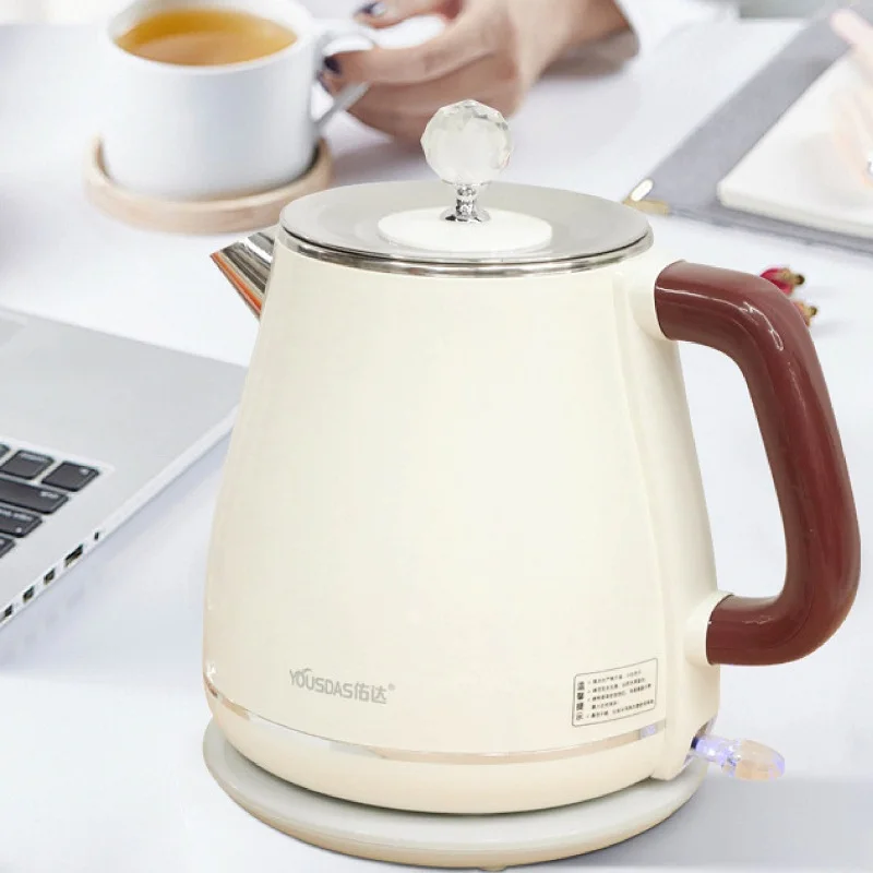 

1.8L Retro Electric Kettle Home Hot Water Kettle Fast Heating 304 Stainless Steel Automatic Power Off Large Capacity Kettle 220V
