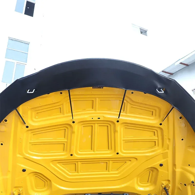 For Toyota GR Supra MK5 A90 2019-24 Leather Black Car Hood Cover Sand Block Stone Deflector Hood Protection Set Car Accessories