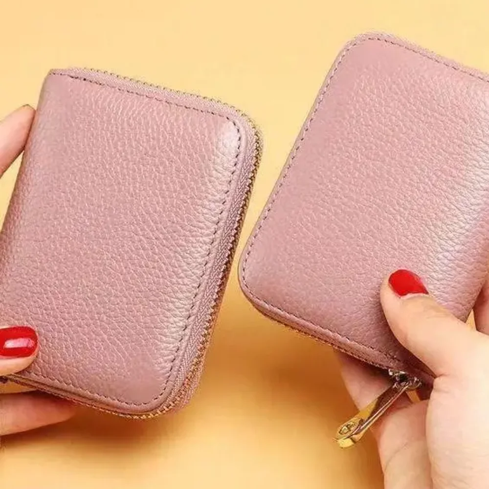 حافظة بطاقات منظمة بلون سادة للرجال الصغار، محفظة عملات معدنية عالية المظهر، قطعة واحدة لتخزين المستندات