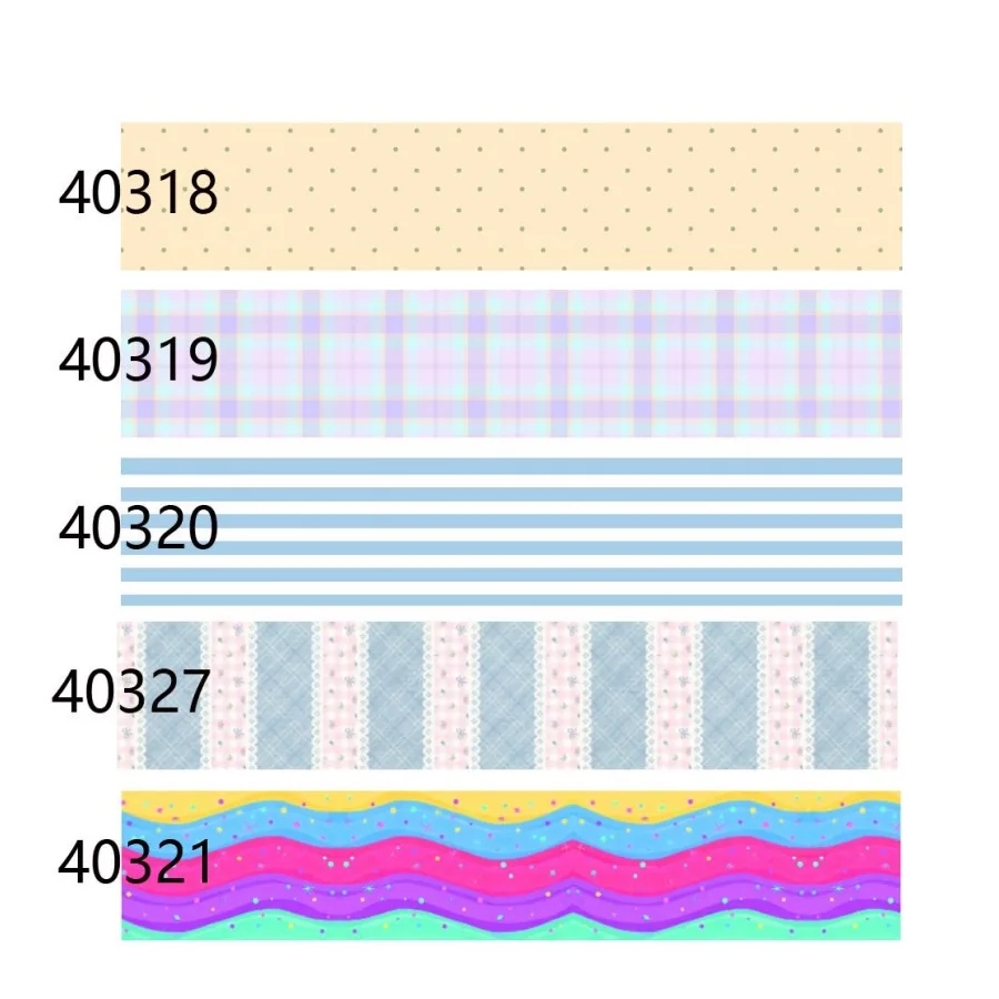 

(5yards) Stripe Printed Ribbon Plaid Grosgrain Ribbon DIY for Hairbows DIY Accessories 50yards