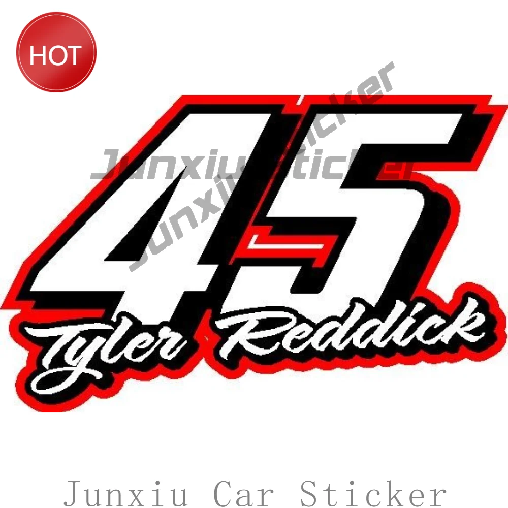 45 Tyler Reddick 2026 Racing Vintage Silver Vinyl Decal Outdoor For Car Window Fender Truck Window Sticker Auto Accessories