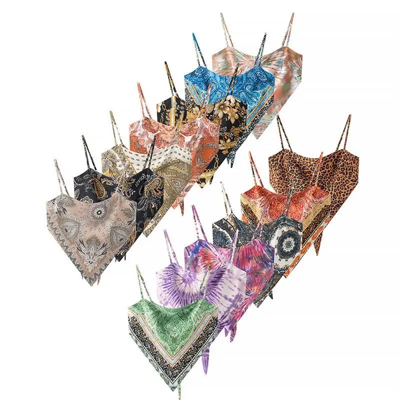 Faionable Stampa floreale ter Top Gilet da donna Estate Nuovo arrivo Abbigliamento transfrontaliero A-Line ort Lunghezza Tee-Dimensione...