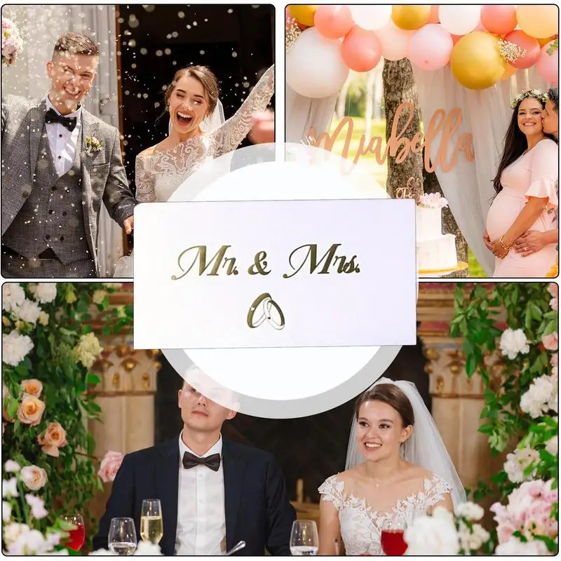 Cartes de mariage pour la mariée et le marié, enveloppe d'argent, porte-monnaie, famille, amis, maison