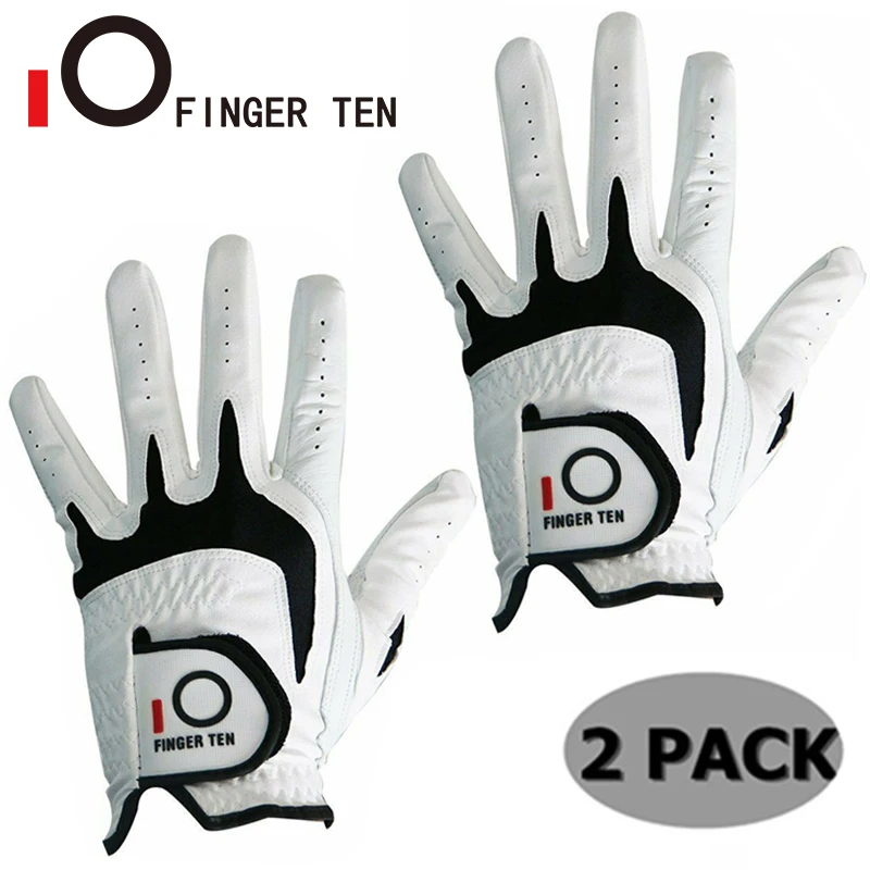 

PU Leather Right Hand Golf Gloves Men All Weather Grip Soft Durable Left Hand Lh Rh Set Golfer Player White Drop Shipping