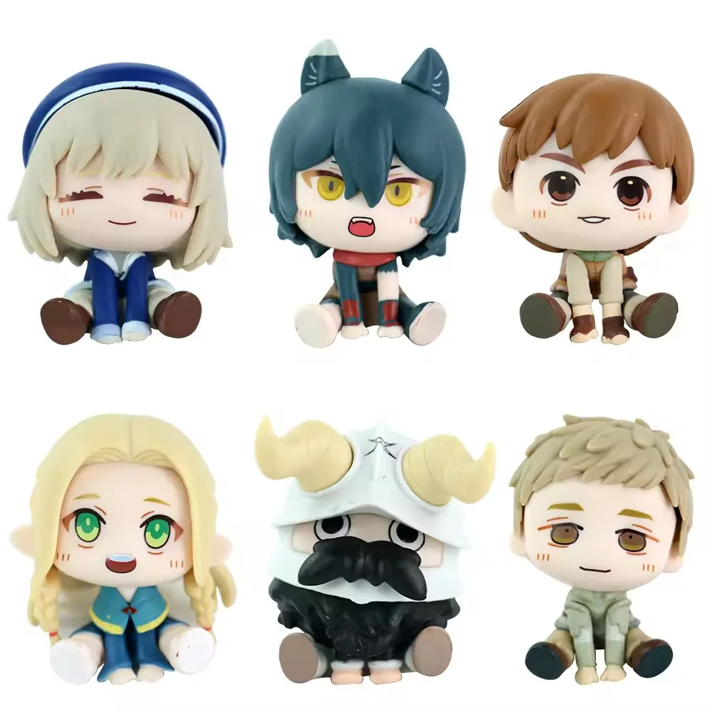 5 pièces 6 pièces/1 ensemble Anime délicieux dans le donjon figurine Marcille Farin Raiosu ensemble PVC modèle jouet bureau voiture ornement poupée cadeaux