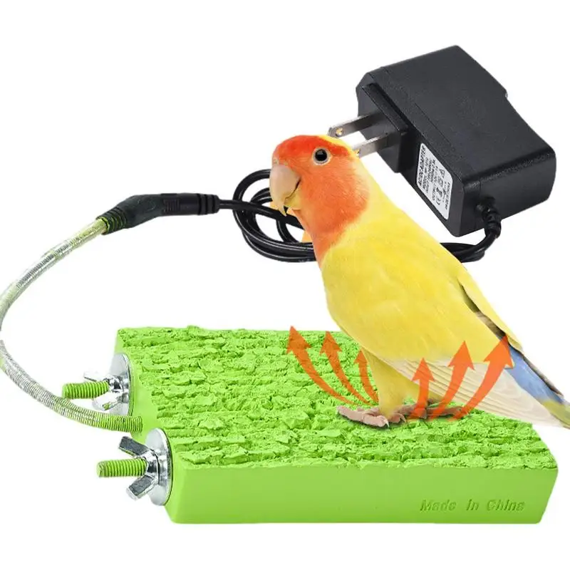 Bird Heater Thermo Perch Parrot Heater Stand Anti Bite Bird Heater Snuggle Up Automatic For Cockatiels Budgies