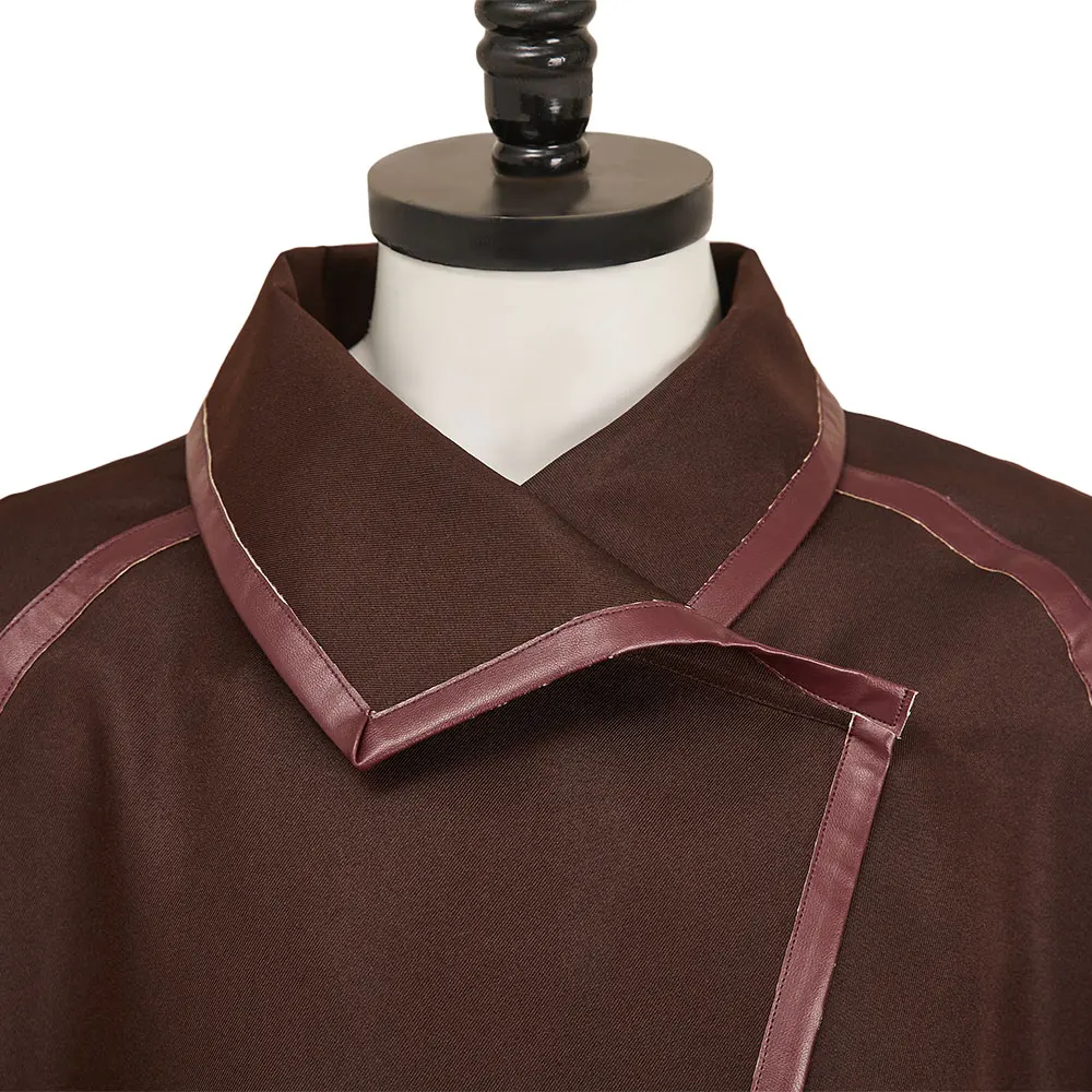 Luthen Rael Cosplay Men Cape Costume Disguise Movie Space Battle Brown Cloak Fantasy Roleplay Halloween Carnival Party Suit
