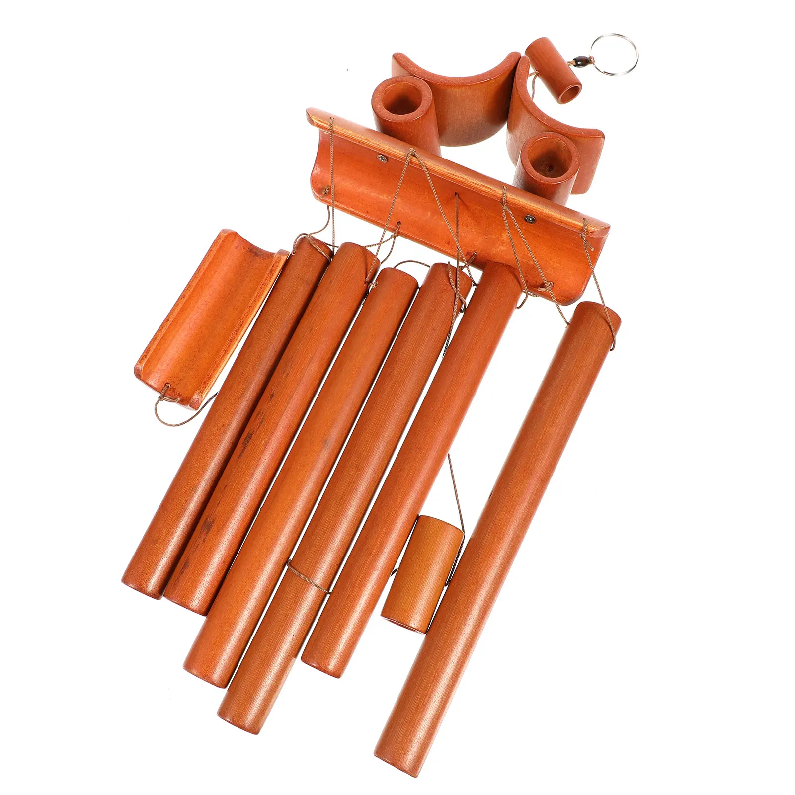 

Bamboo Bells Chimes Wind Bell Wooden Wind Chime for Home Hanging Decor Office Shop Decor Durable Wooden Pendant