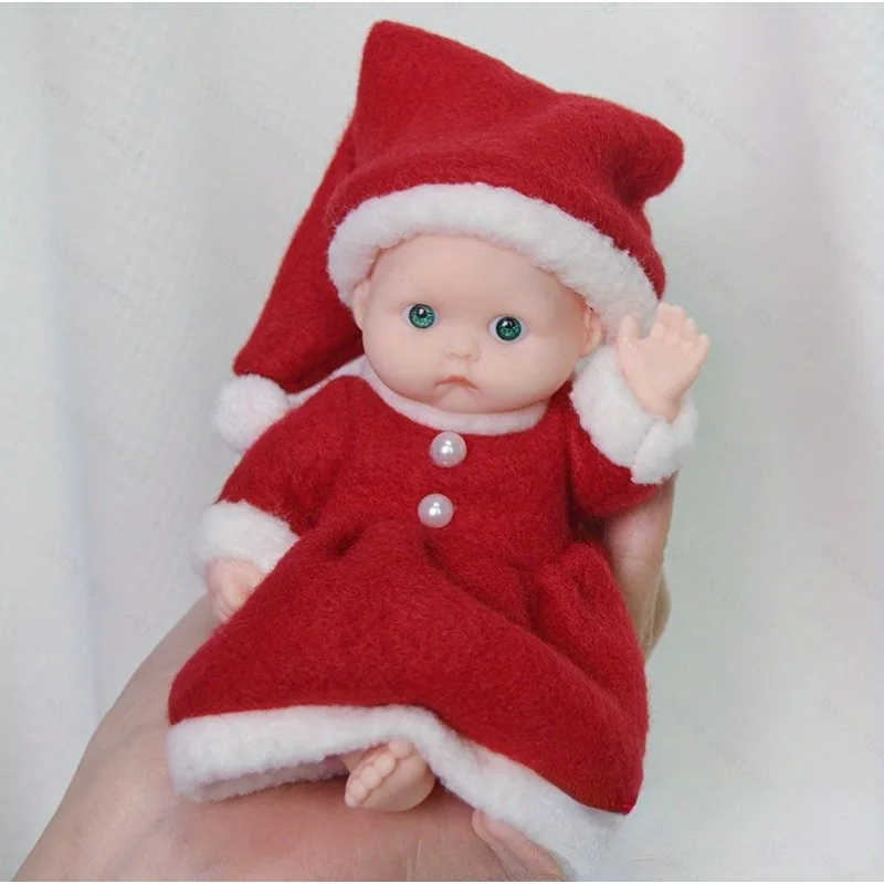 1pc 12cm Reborn Miniature Doll, Simulation Collectible with Changeable Clothes, Handcrafted Details, Display Model, Home Decor