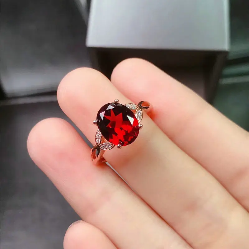 Foydjew Simulation Garnet Ruby Rings For Women 2022 Trendy Fashion Design Simple Open Adjustable Ring Color Treasure Jewelry