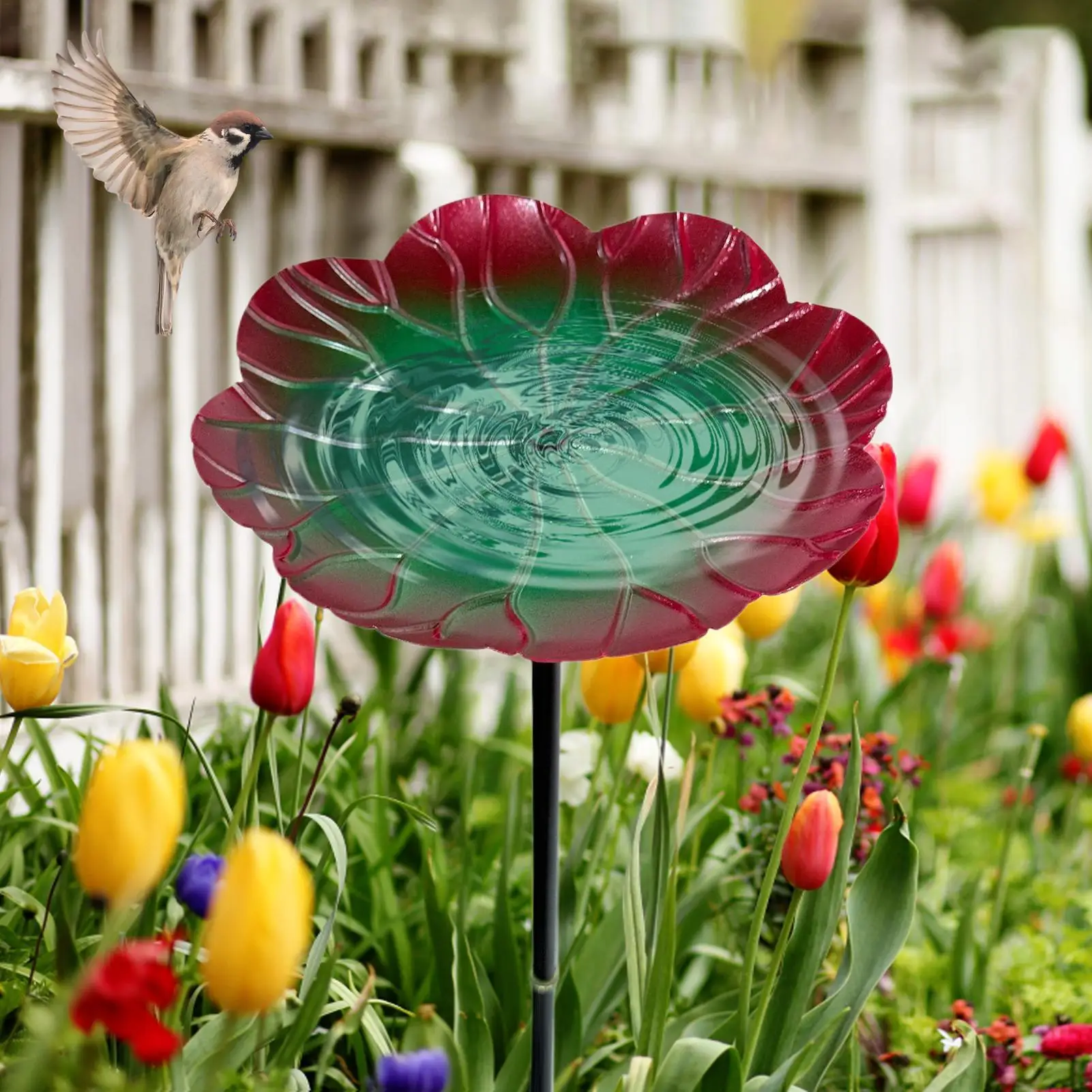 

Metal Bird Bath Metal Bird Baths For Outdoors Feeding Station With 3-Pronged Base For Backyard Outside Decor Balcony Lawn