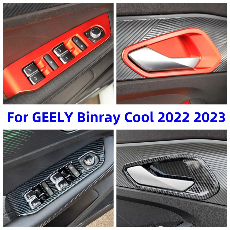 For GEELY Binray Cool 2022 2023 Interior Accessories Door Armrest Window Switch Control Protection Panel Cover Trim