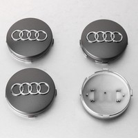 4pcs 59MM Car Black/Gray Wheel Center Hub Cap Badge Emblem For Audi A4 B5 B6 B7 A1 A3 8P 8L A6 C5 C6 A5 A7 A8 Q3 Q5 Q7 TT S3 S6