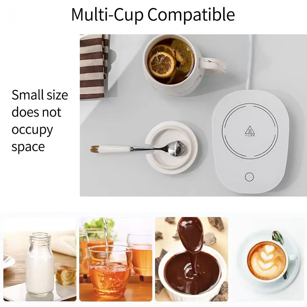 Умная термостатическая подставка, подходит для дома и офиса, подходит для горячего кофе, чая, молока, воды, портативная и водонепроницаемая.