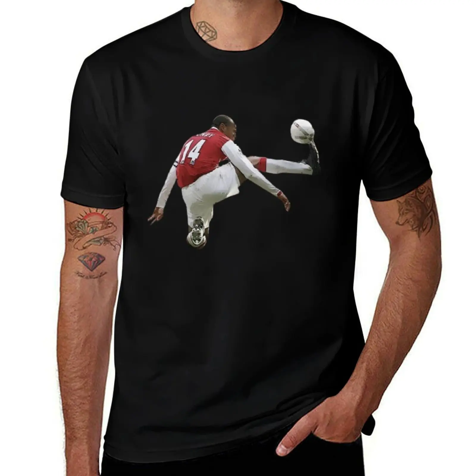 Thierry Henry Magic Touch Gunners T-Shirt Classic Print Short Sleeve Shirt