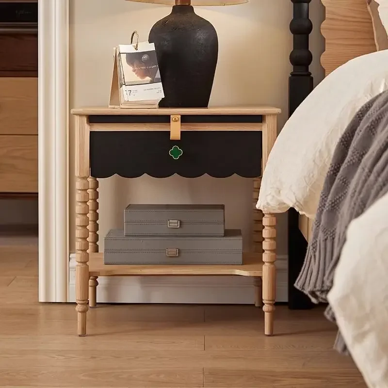 Bedroom American solid wood locker medieval bedside cabinet