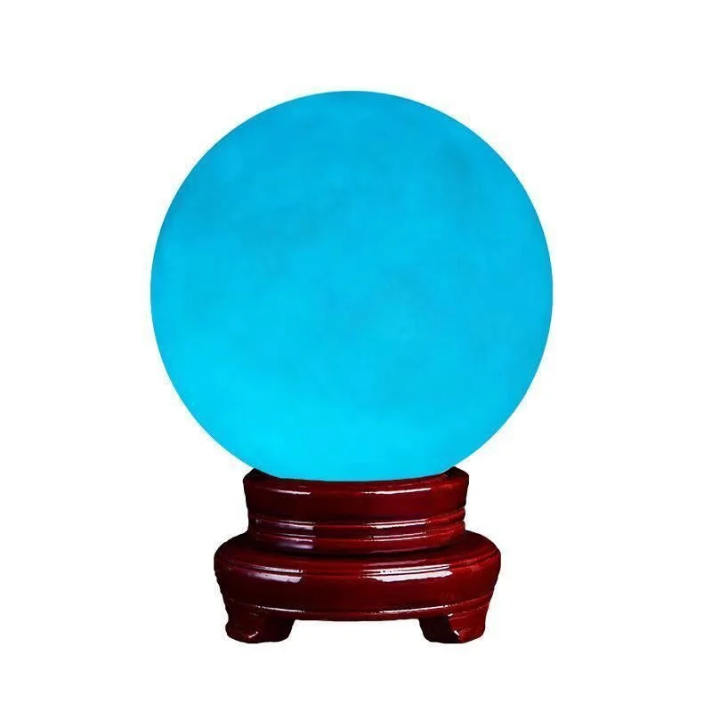 10PC Amazing Fluorescent BallBlue Luminous Glowing Stone Quartz Crystal Sphere Bedroom Decoration Ball Glow Stone a Best Gift