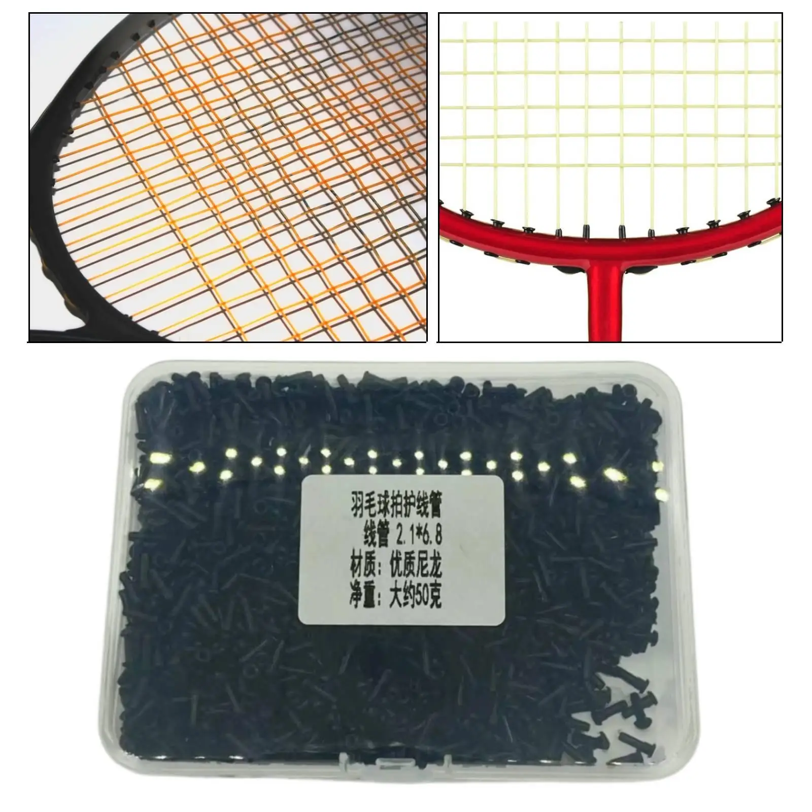 

Badminton Maintenance Kit Grommet Replacement Set Large Quantity Nylon Eyelets for Racket String Protection and Repair