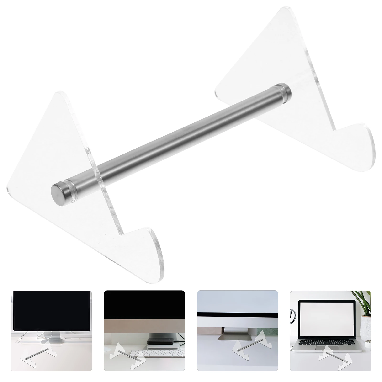 

Detachable Clear Acrylic Keyboard Stand Universal Holder Portable Storage Riser Tilted Display Organizer For Office Home