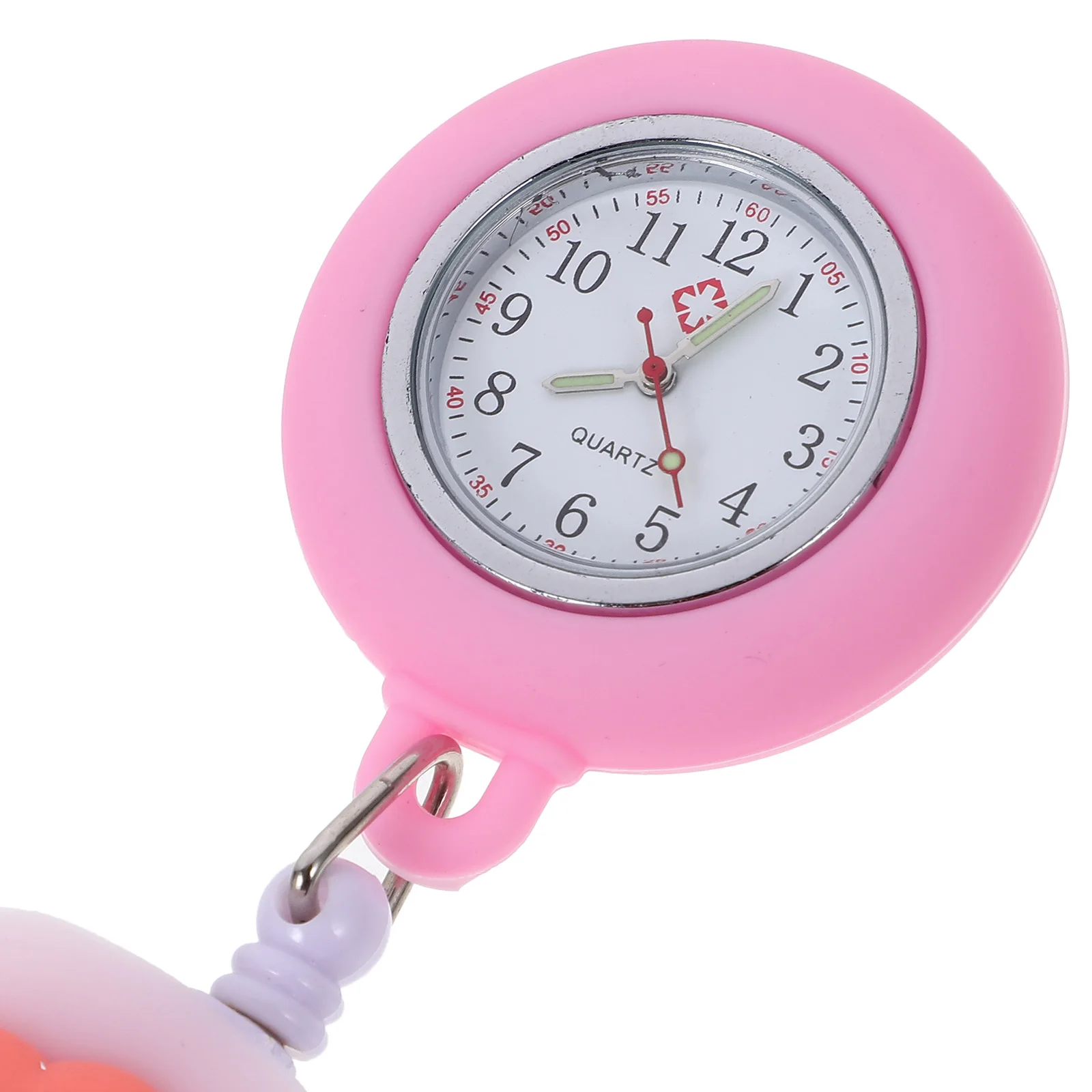 

Nurse Watch Portable Pocket Fob Cat Pink Vet Accessories Clip Little Medical Paw Quartz Luminous Watches Stretchable Rope Soft
