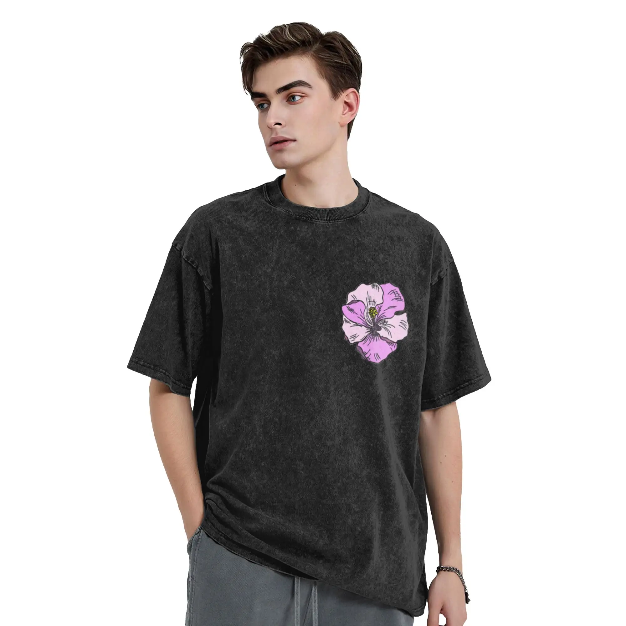 Power flower Unique Stylish A Vintage Oversized Cotton Unisex T-Shirts