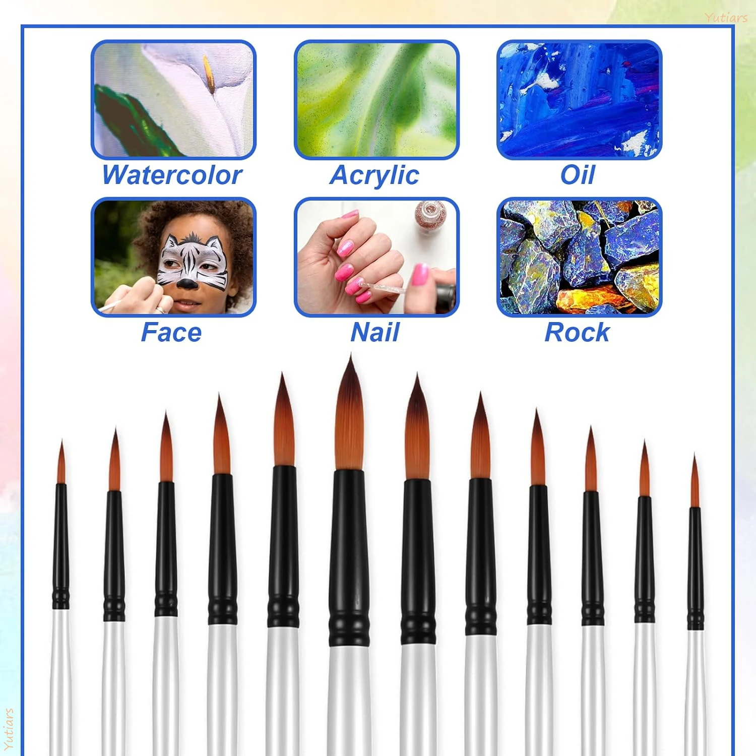 12pcs Professional Paint Brush - đánh giá và giá Model Kit Acrylic Paint