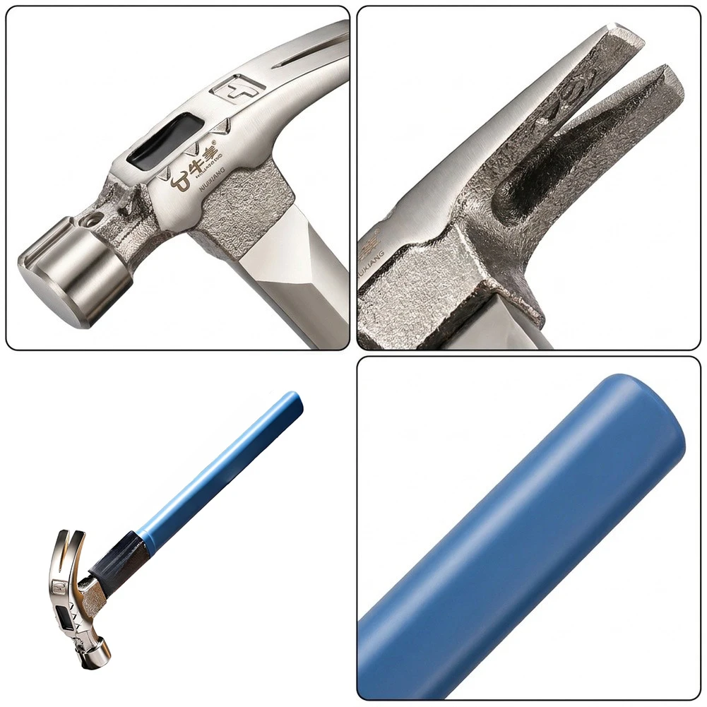 Claw Hammer Designed for Woodworking Construction and DIY Projects with Magnetic Nail Holder and Insulated Ergonomic Handle