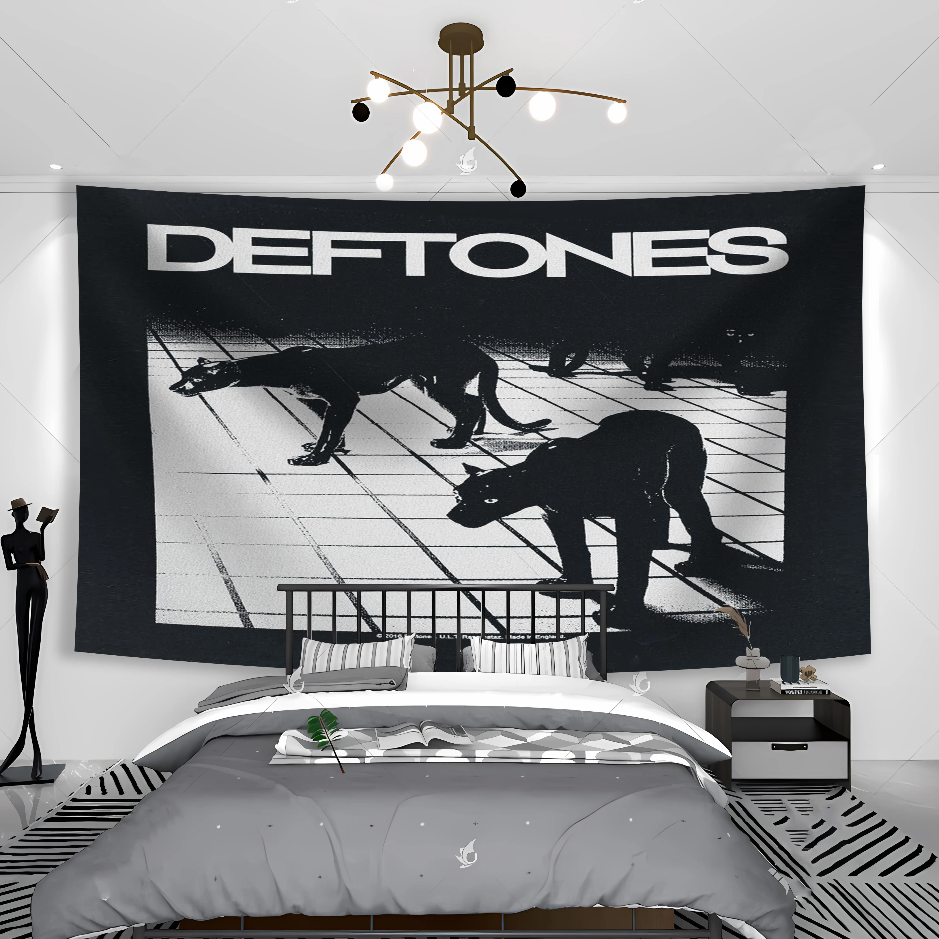 3x5ft Hip Hop Singer Star Deftones Album Hanging Bohemian Tapestry Bohemian Wall Tapestries Mandala Kawaii Room Decor