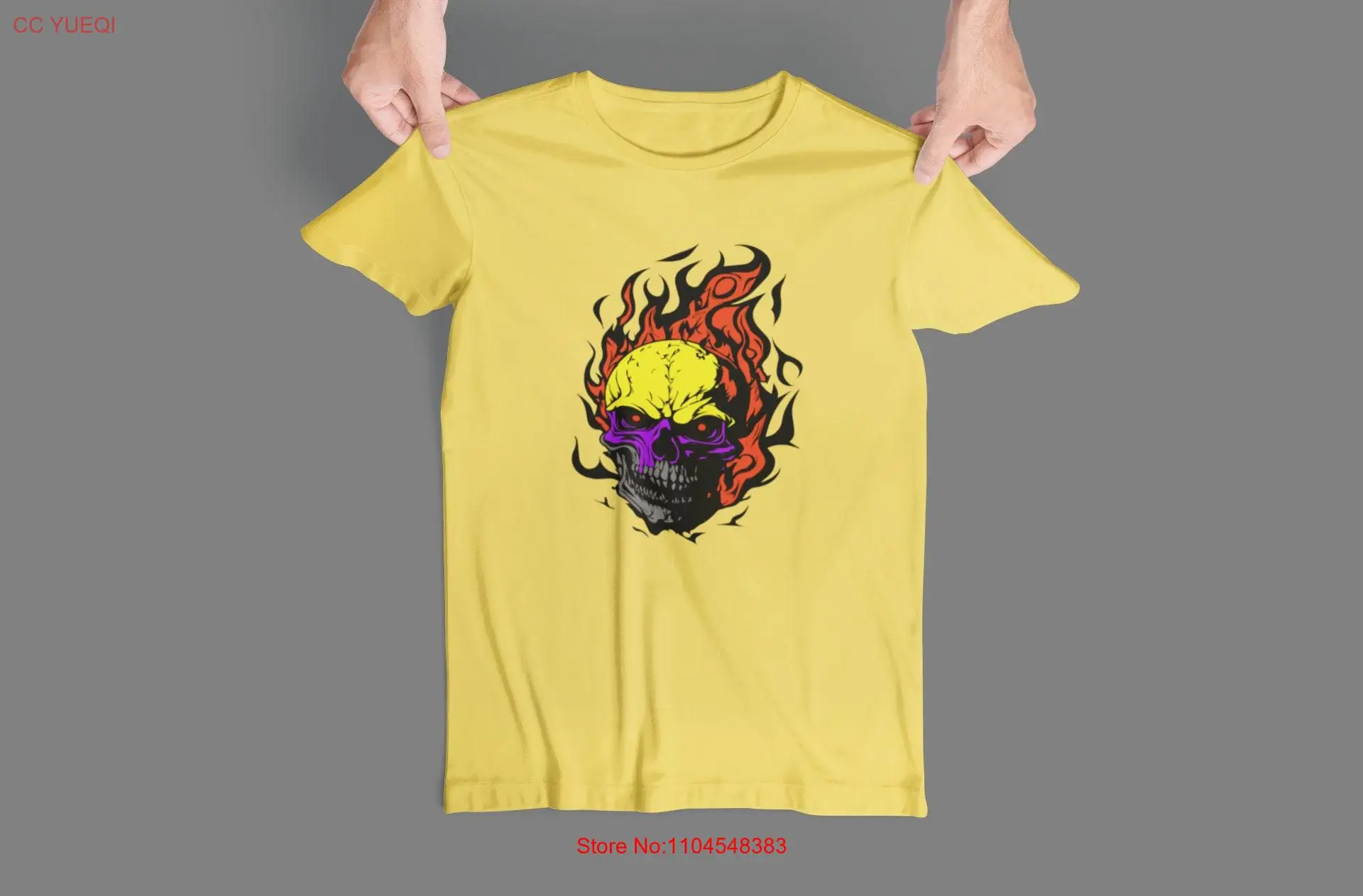 Sharp Fire Skull T Shirt s All Sizes Colors In Stock s For Him and Her long or short sleeves