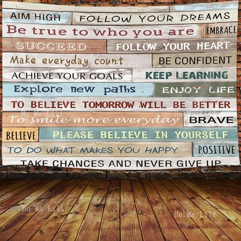 

Motivational Positive Words Inspirational Classroom Office Quote Encouraging Work Life Aesthetic Decor Wall Tapestry For