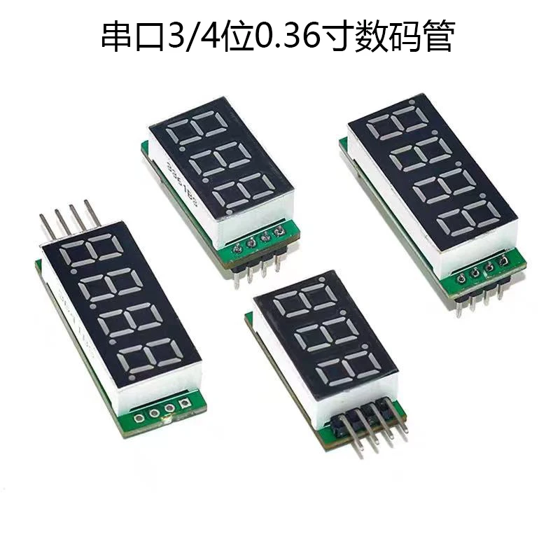 1 Piece 3/4 Bit 0.36-inch Digital Tube Display Module, Programmable Serial Port Digital Tube Communication, TTL to USB Module