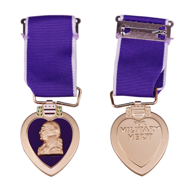 Purple Heart Medal Military Honor Badge