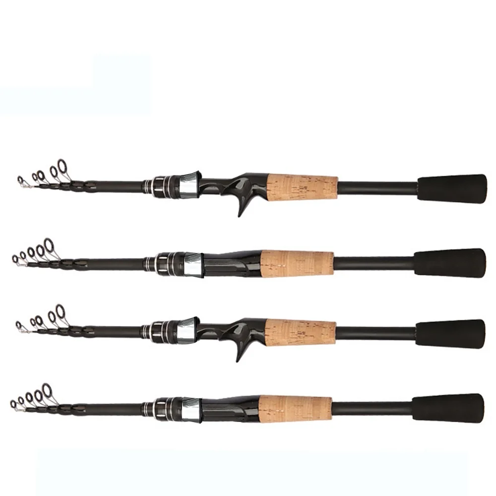 Baitcasting Lure Fishing Rod Spinning Telescopic 8g-25g Wooden Handle Carbon Casting Fishing Tackle Professional Light-weight gallery 1