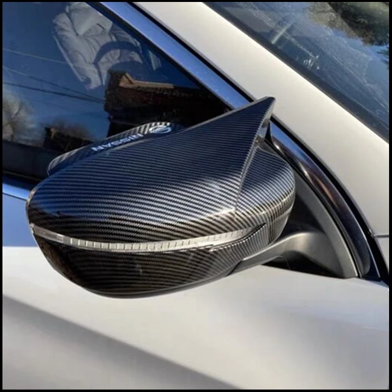 Car Styling For Nissan Qashqai J11 2015-2019 Rearview Mirror Cover Caps Trim With Horn Decorate Auto Parts Accessories
