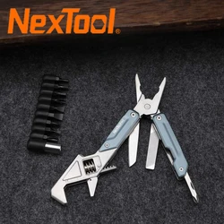 NexTool-8 in 1マルチツールポケットレンチ,ドライバービットセット,マルチツールプライヤー,折りたたみナイフ,ファイル,w2